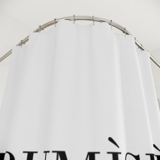 Modern Minimalist Shower Curtain with Elegant Text Design - BRUMÌCHÌ