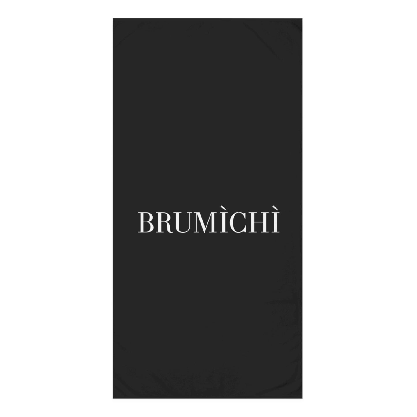 Elegant Mink-Cotton Towel with 'BRUMÌCHÌ' Design - Perfect for Spa & Beach Days