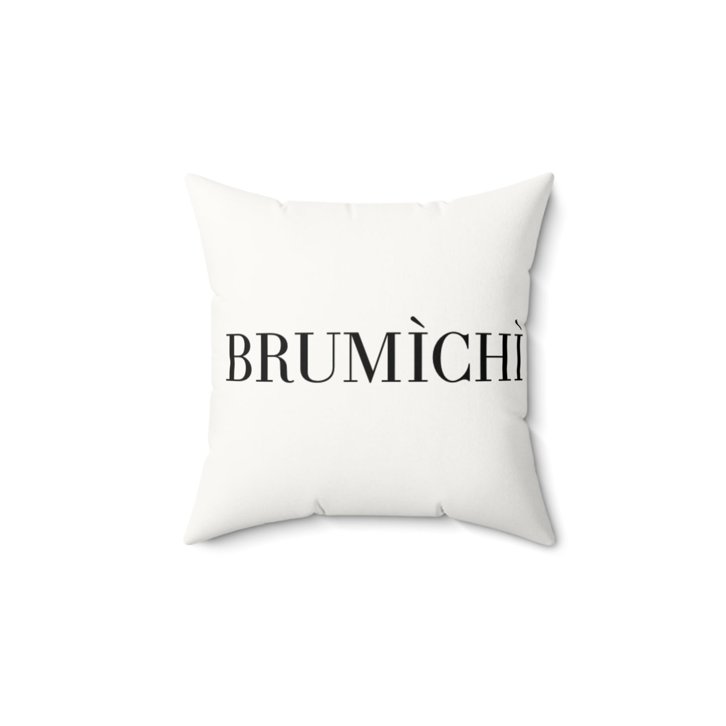 Chic Faux Suede Pillow with 'BRUMÌCHÌ' Design - Modern Home Decor