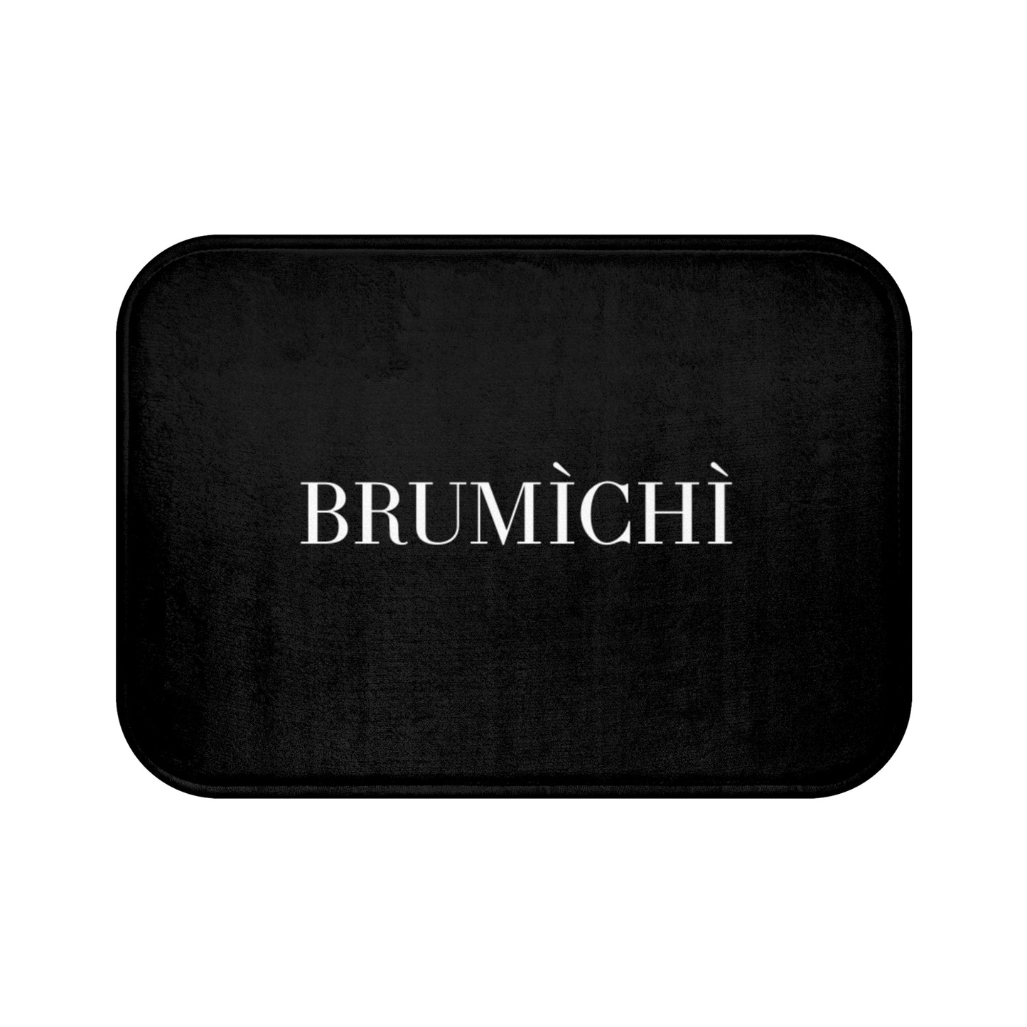 Elegant Black Bath Mat with BRUMÌCHÌ Design - Modern Home Decor