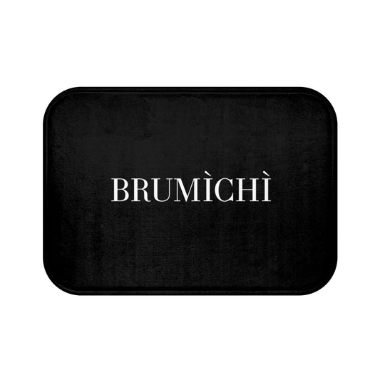 Elegant Black Bath Mat with BRUMÌCHÌ Design - Modern Home Decor
