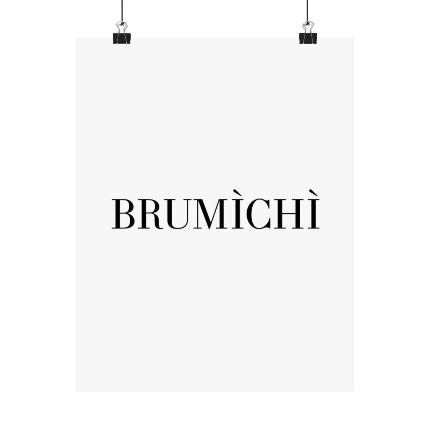 Elegant Satin Poster - 'BRUMÌCHÌ' - Minimalist Wall Art for Modern Decor