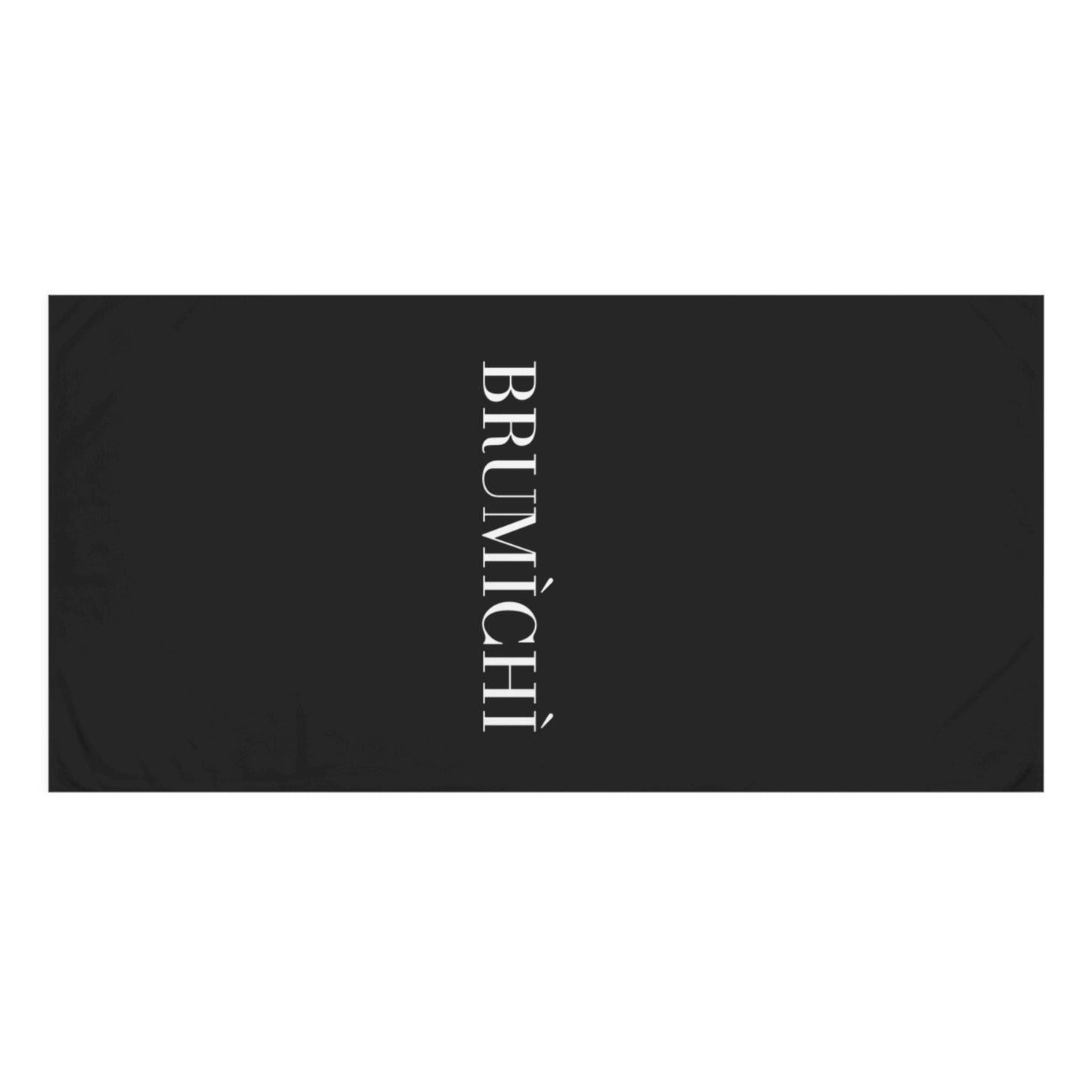 Elegant Mink-Cotton Towel with 'BRUMÌCHÌ' Design - Perfect for Spa & Beach Days