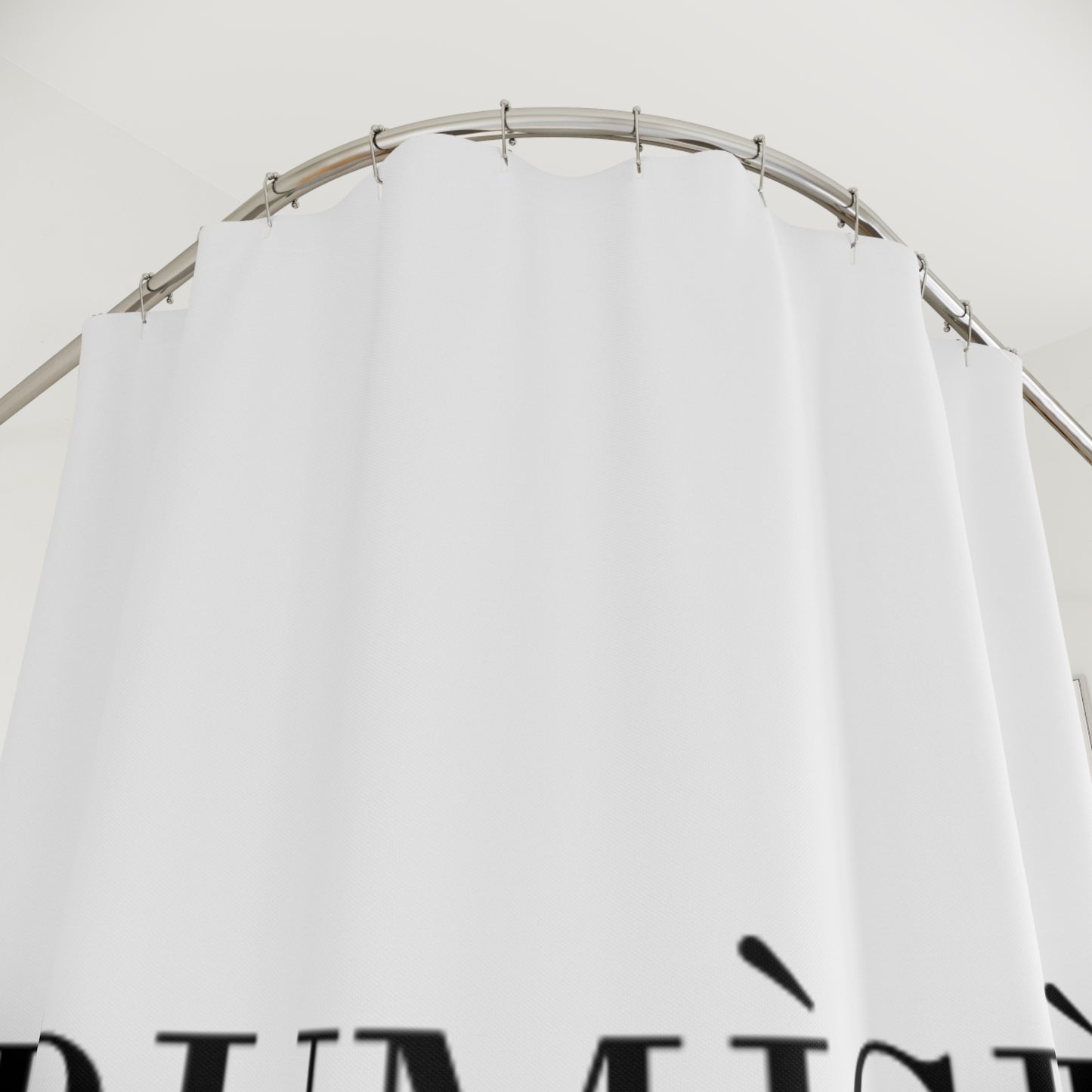 Modern Minimalist Shower Curtain with Elegant Text Design - BRUMÌCHÌ