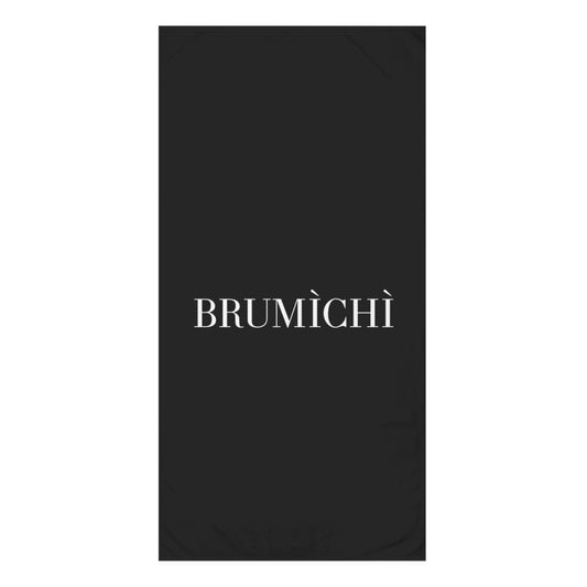 Elegant Mink-Cotton Towel with 'BRUMÌCHÌ' Design - Perfect for Spa & Beach Days