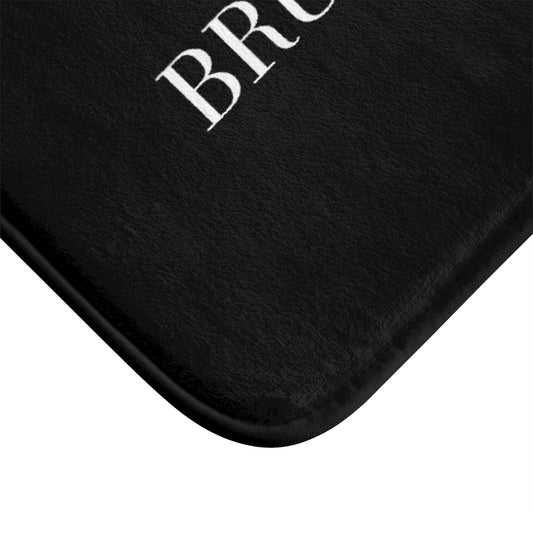 Elegant Black Bath Mat with BRUMÌCHÌ Design - Modern Home Decor