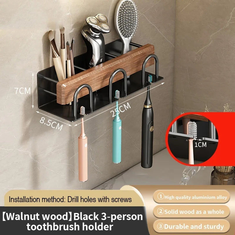 Wood Toothbrush Holder