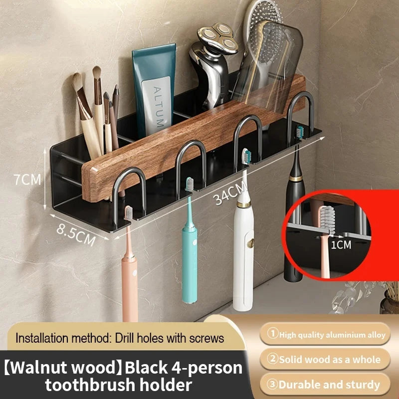Wood Toothbrush Holder