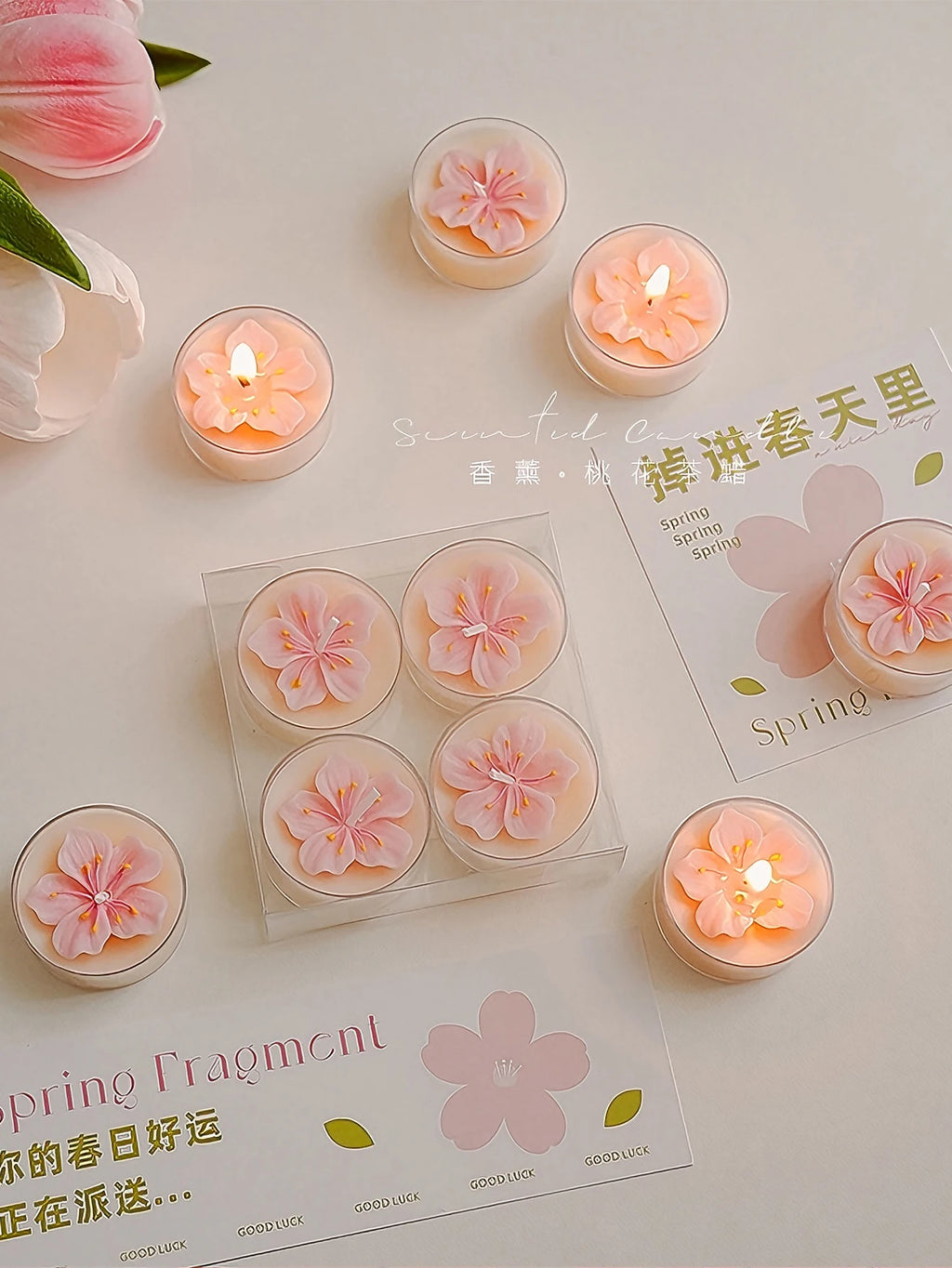 Peach Blossom Candles