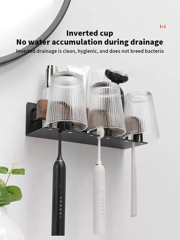 Wood Toothbrush Holder