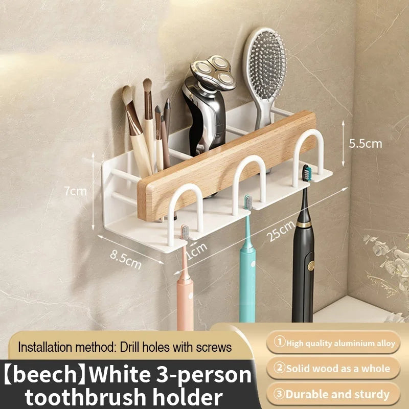 Wood Toothbrush Holder