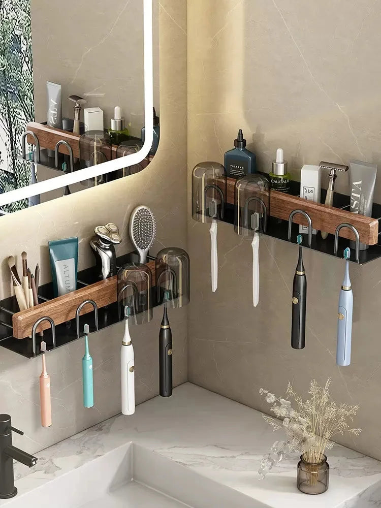 Wood Toothbrush Holder