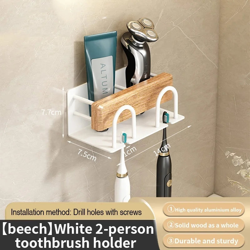 Wood Toothbrush Holder